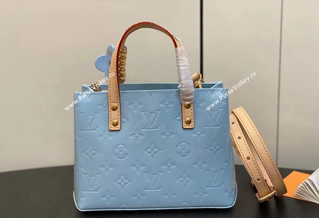 Louis Vuitton Monogram Vernis Reade PM Bag New LV Remix M24144 Sky 2024 (kiki-24020102)