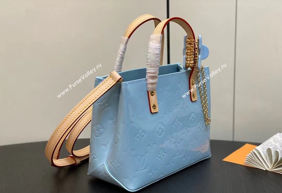 Louis Vuitton Monogram Vernis Reade PM Bag New LV Remix M24144 Sky 2024 (kiki-24020102)