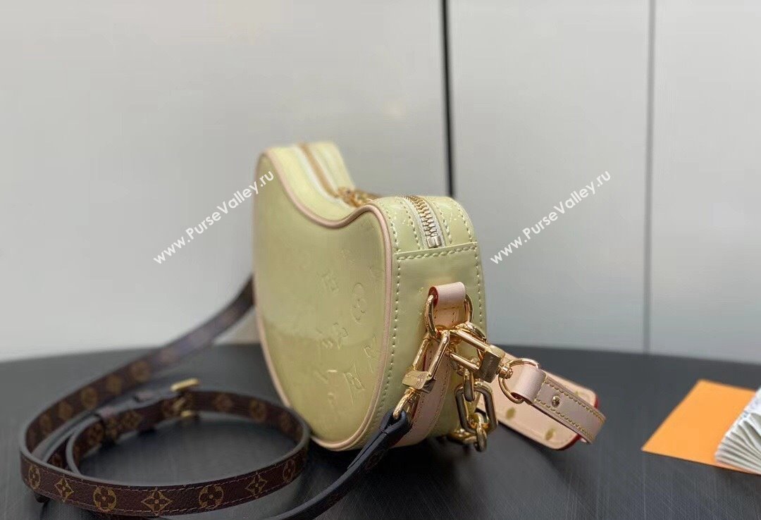 Louis Vuitton Monogram Vernis Croissant PM Bag New LV Remix M24020 Chic and Yellow 2024 (kiki-24020107)