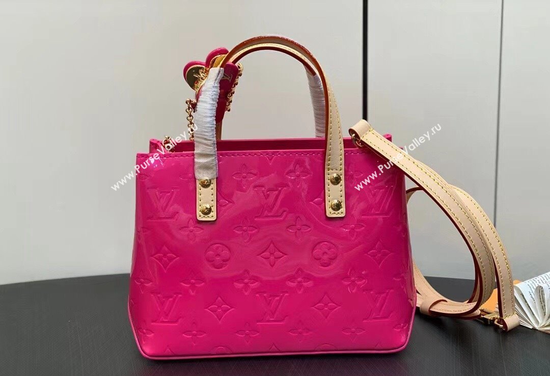 Louis Vuitton Monogram Vernis Reade PM Bag New LV Remix M24028 Neon Pink 2024 (kiki-24020103)