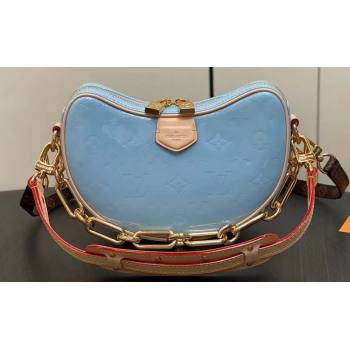 Louis Vuitton Monogram Vernis Croissant PM Bag New LV Remix M24021 Sky 2024 (kiki-24020108)