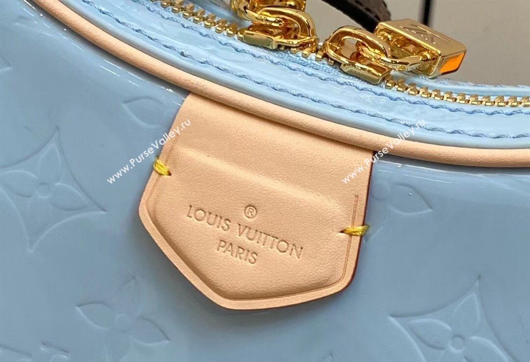 Louis Vuitton Monogram Vernis Croissant PM Bag New LV Remix M24021 Sky 2024 (kiki-24020108)