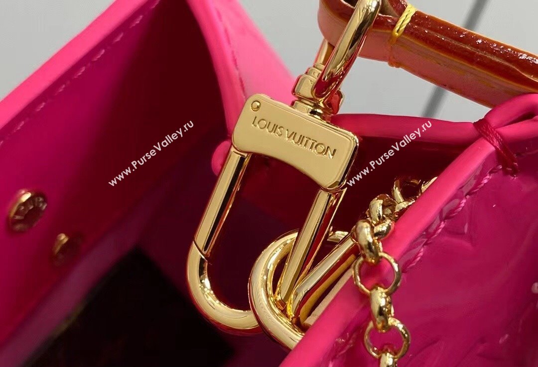 Louis Vuitton Monogram Vernis Reade PM Bag New LV Remix M24028 Neon Pink 2024 (kiki-24020103)