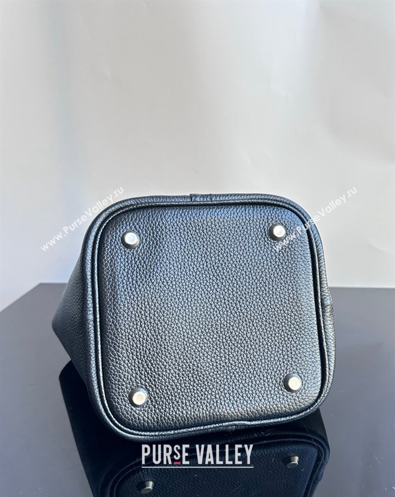 Balenciaga Locker Small Hobo Bag in black/Silver grained calfskin 2024 (xinyidai-24020250)