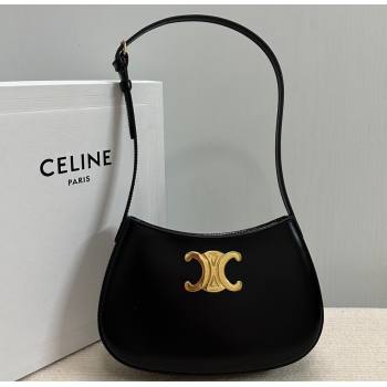 Celine MEDIUM TILLY BAG in shiny calfskin Black 2024 (xinyidai-24020229)