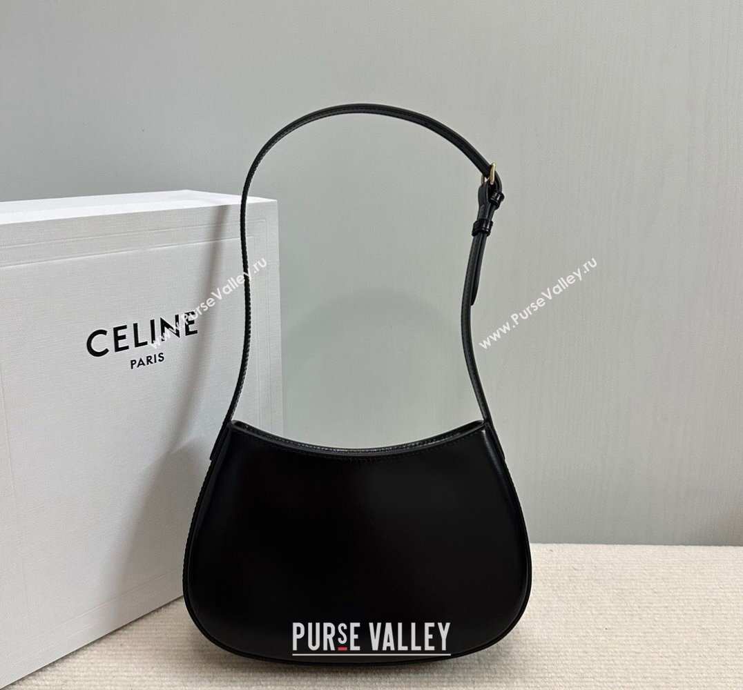 Celine MEDIUM TILLY BAG in shiny calfskin Black 2024 (xinyidai-24020229)