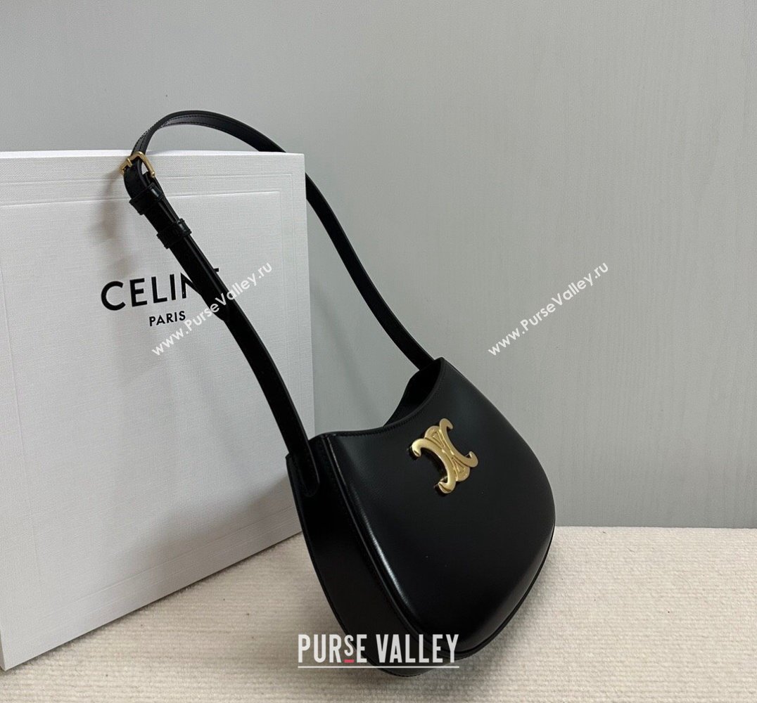 Celine MEDIUM TILLY BAG in shiny calfskin Black 2024 (xinyidai-24020229)