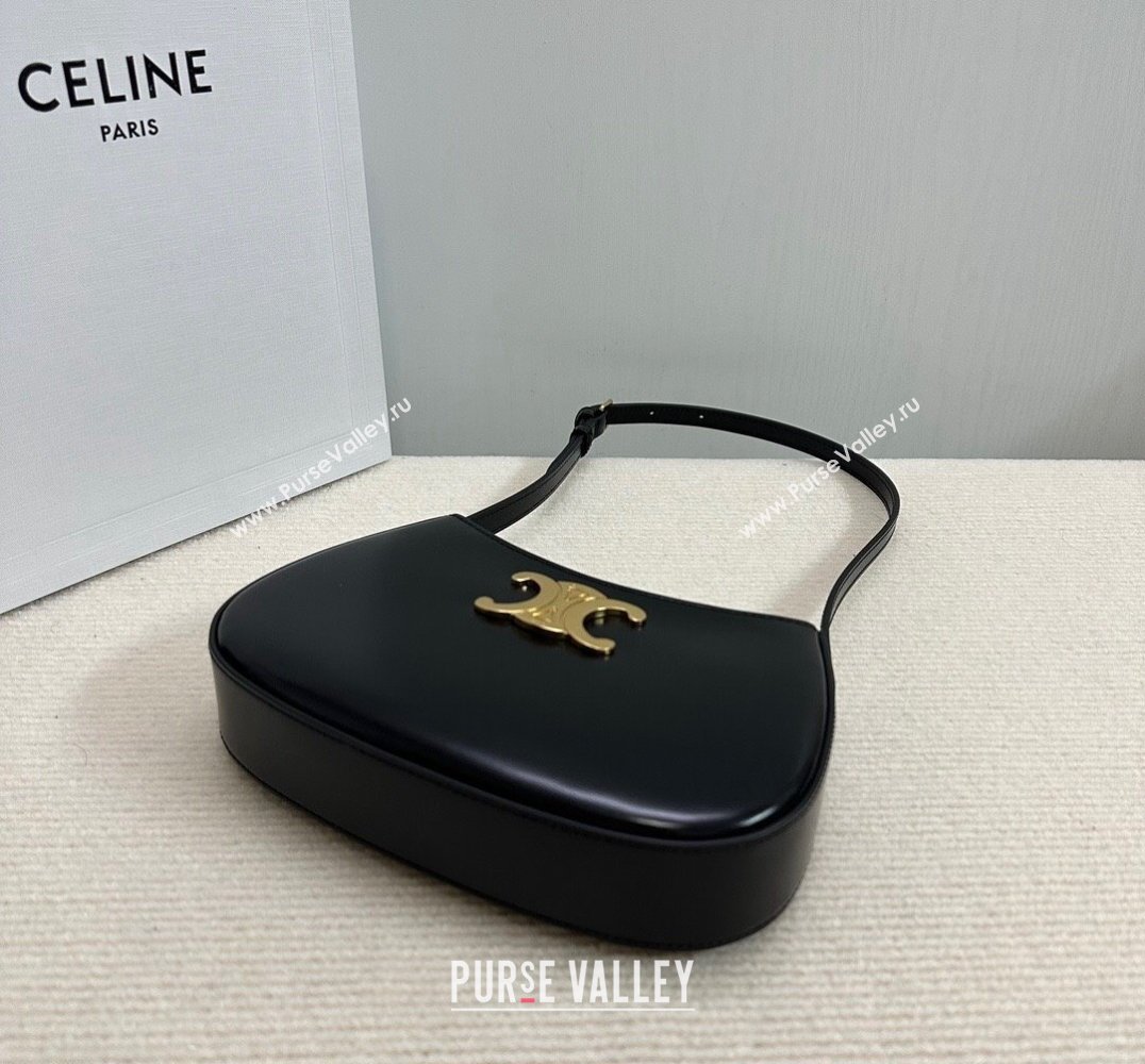 Celine MEDIUM TILLY BAG in shiny calfskin Black 2024 (xinyidai-24020229)