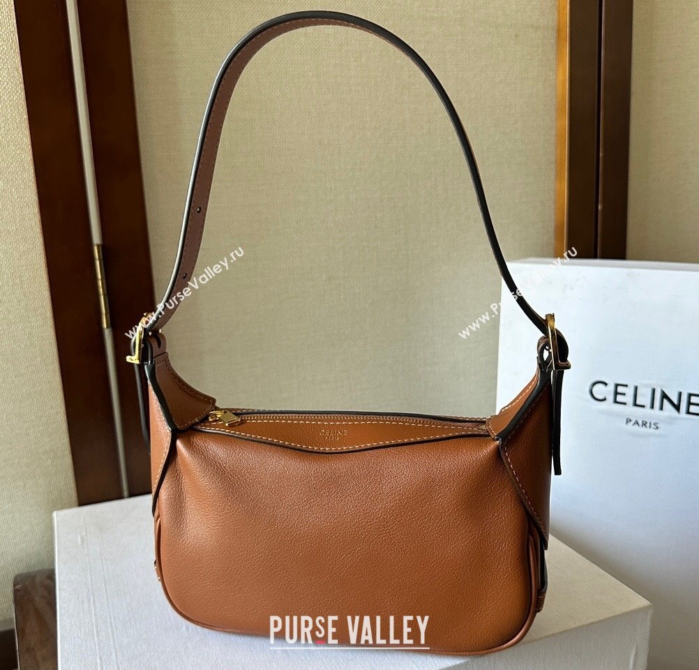 Celine MINI ROMY Bag in SUPPLE CALFSKIN Brown 2024 (xinyidai-24020235)