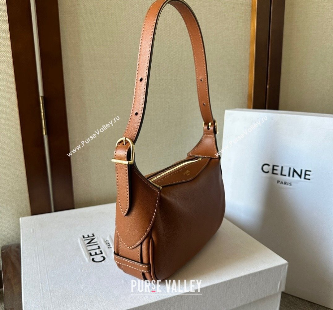 Celine MINI ROMY Bag in SUPPLE CALFSKIN Brown 2024 (xinyidai-24020235)