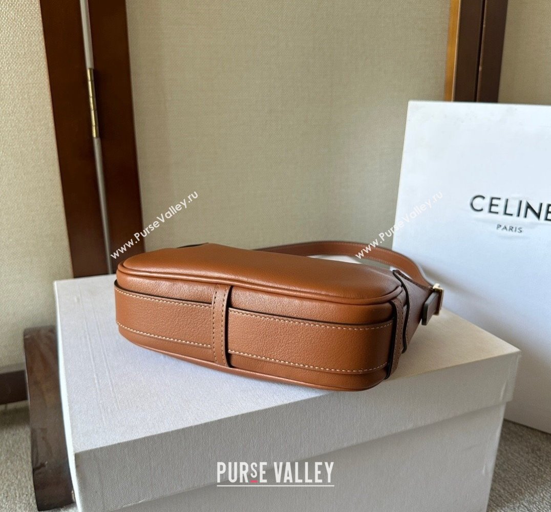 Celine MINI ROMY Bag in SUPPLE CALFSKIN Brown 2024 (xinyidai-24020235)