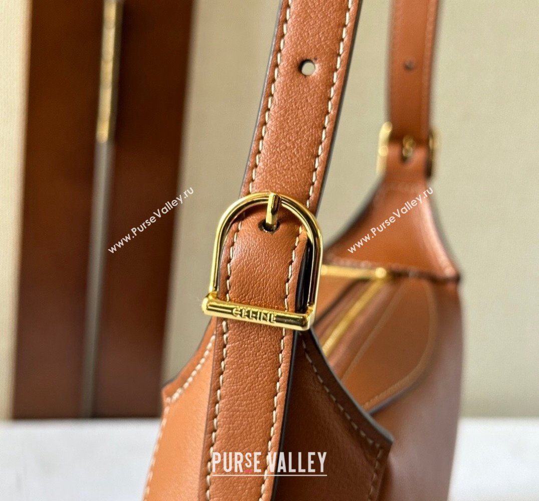 Celine MINI ROMY Bag in SUPPLE CALFSKIN Brown 2024 (xinyidai-24020235)