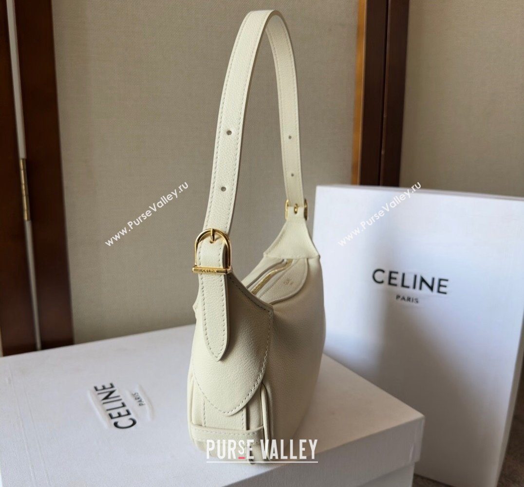 Celine MINI ROMY Bag in SUPPLE CALFSKIN White 2024 (xinyidai-24020234)