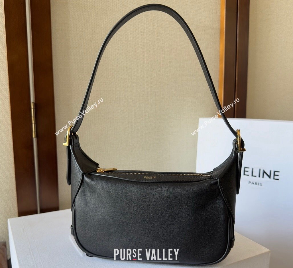 Celine MINI ROMY Bag in SUPPLE CALFSKIN Black 2024 (xinyidai-24020233)