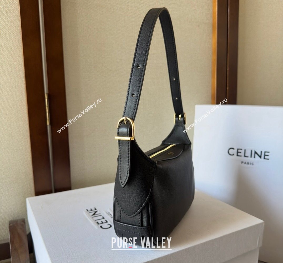 Celine MINI ROMY Bag in SUPPLE CALFSKIN Black 2024 (xinyidai-24020233)