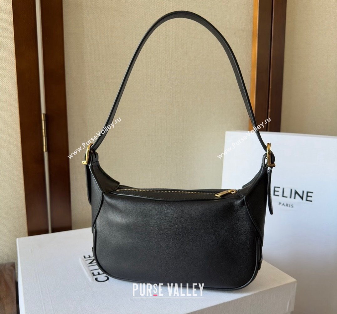 Celine MINI ROMY Bag in SUPPLE CALFSKIN Black 2024 (xinyidai-24020233)