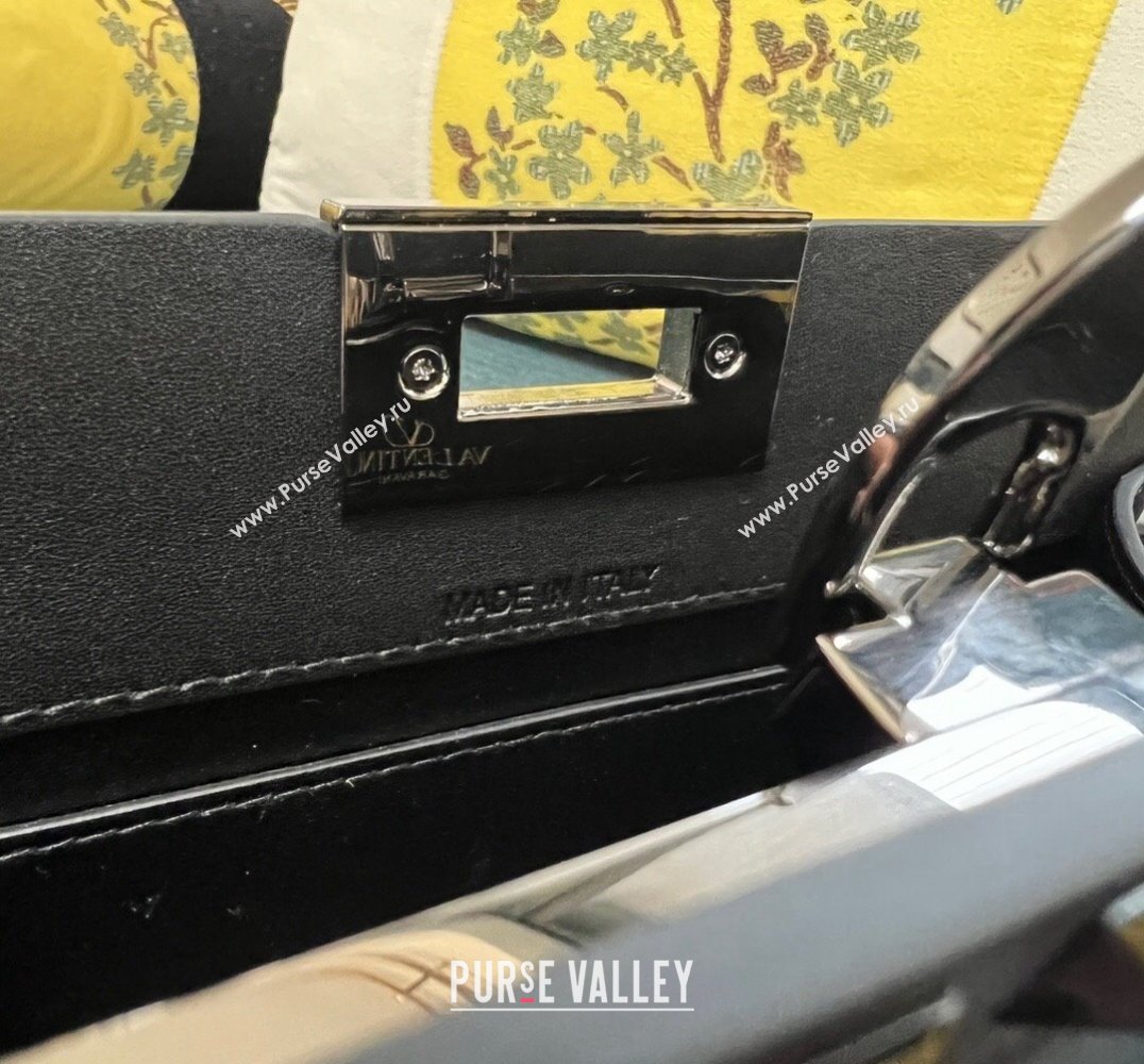 Valentino Rockstud Clutch Bag In Calfskin Black 2024 (xinyidai-24020221)