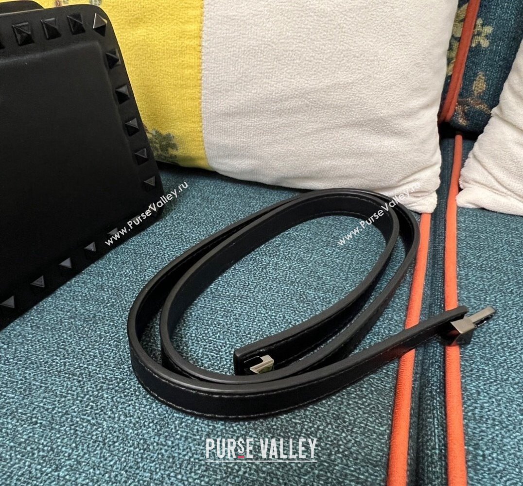 Valentino Rockstud Clutch Bag In Calfskin Black 2024 (xinyidai-24020221)
