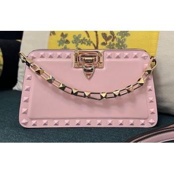 Valentino Rockstud Clutch Bag In Calfskin Pink 2024 (xinyidai-24020225)