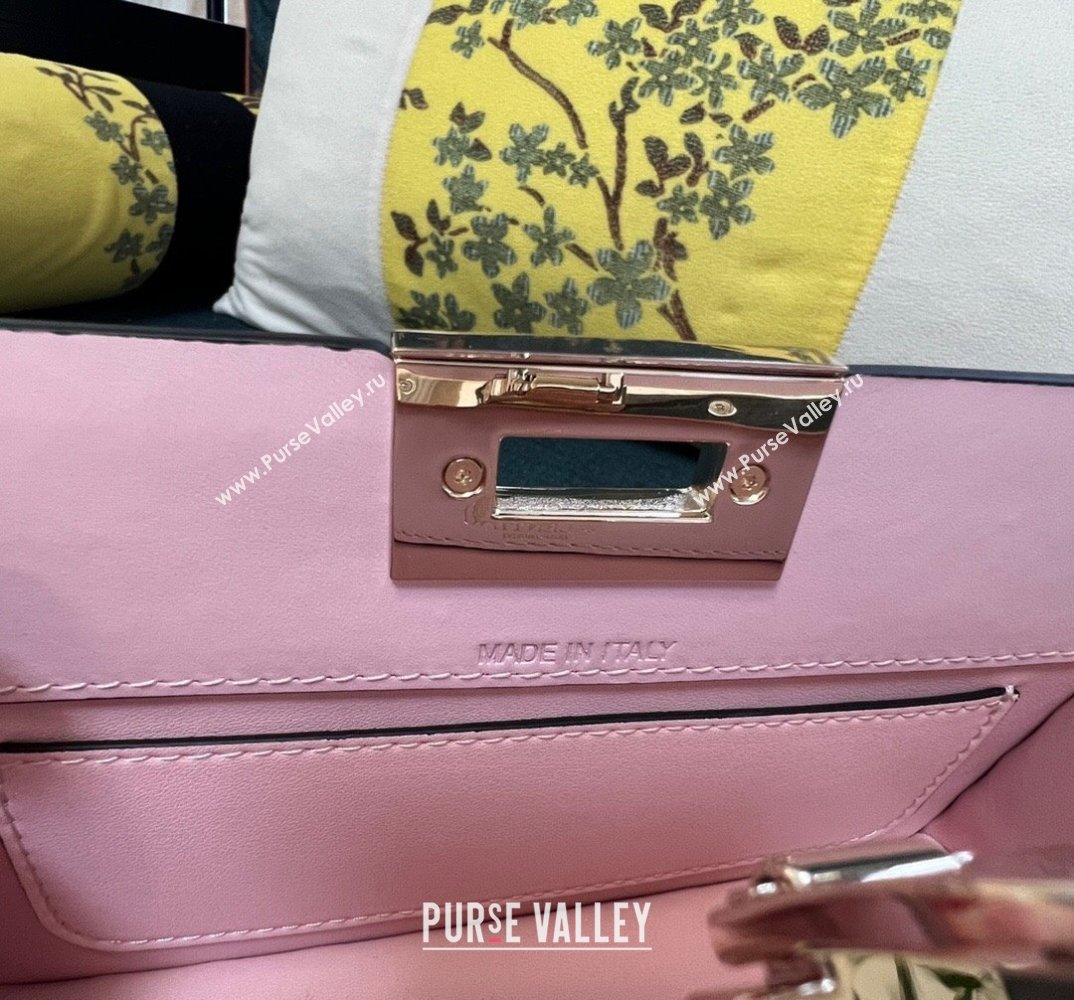 Valentino Rockstud Clutch Bag In Calfskin Pink 2024 (xinyidai-24020225)