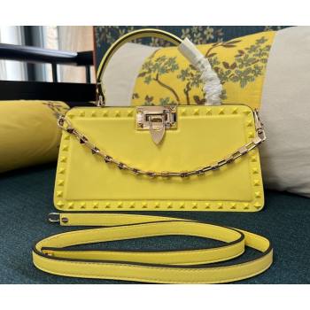 Valentino Rockstud Handbag In Calfskin Yellow 2024 (xinyidai-24020219)