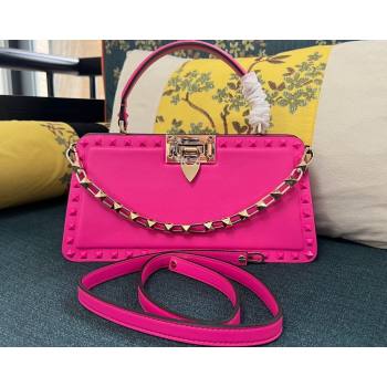 Valentino Rockstud Handbag In Calfskin Fuchsia 2024 (xinyidai-24020217)