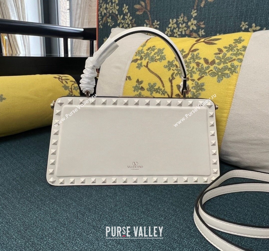 Valentino Rockstud Handbag In Calfskin White 2024 (xinyidai-24020215)