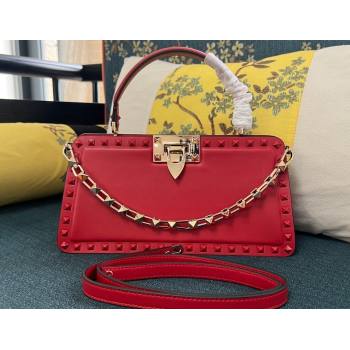 Valentino Rockstud Handbag In Calfskin Red 2024 (xinyidai-24020216)