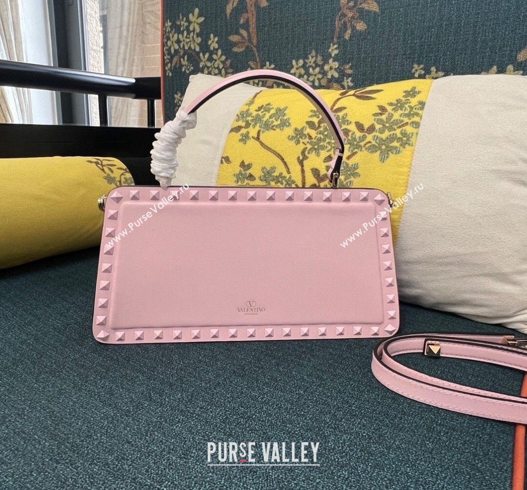 Valentino Rockstud Handbag In Calfskin Pink 2024 (xinyidai-24020218)