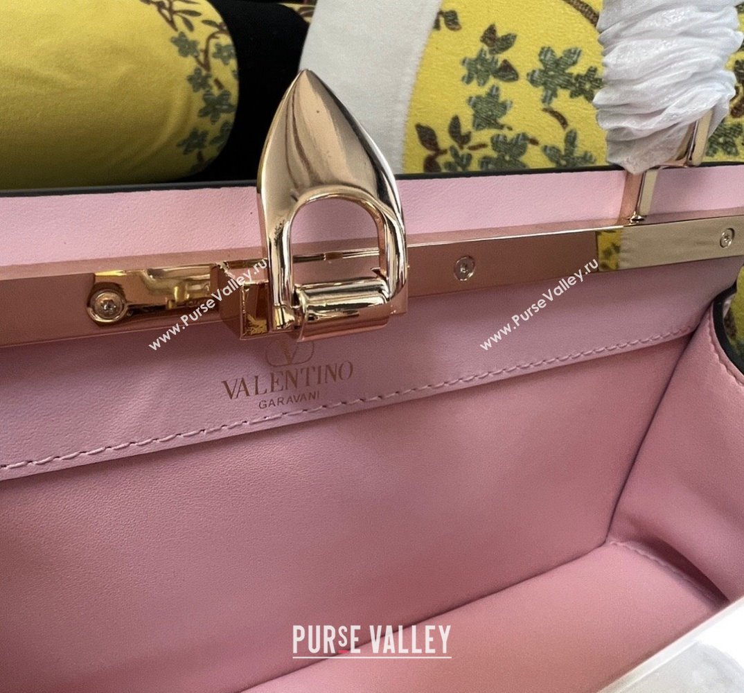 Valentino Rockstud Handbag In Calfskin Pink 2024 (xinyidai-24020218)