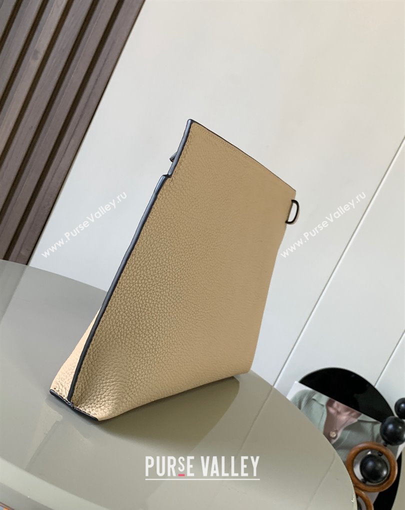 Loewe T Pouch Bag in grained calfskin Beige 2024 (xinyidai-24020240)