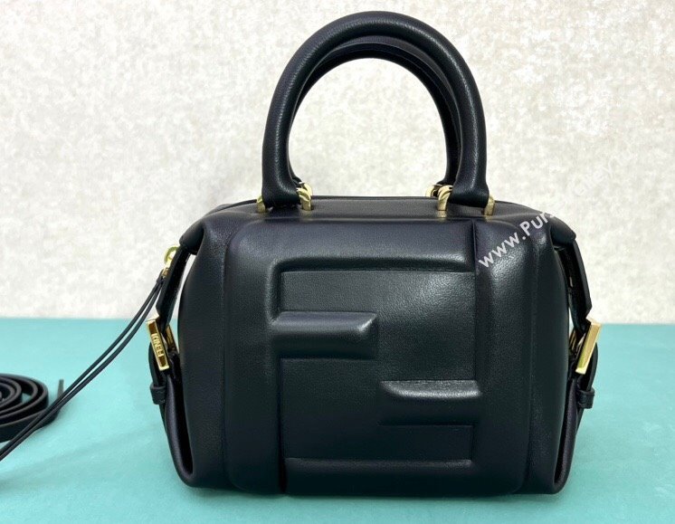 Fendi FF Cube Mini Bag in nappa-leather Black 2024 (xinyidai-24020253)