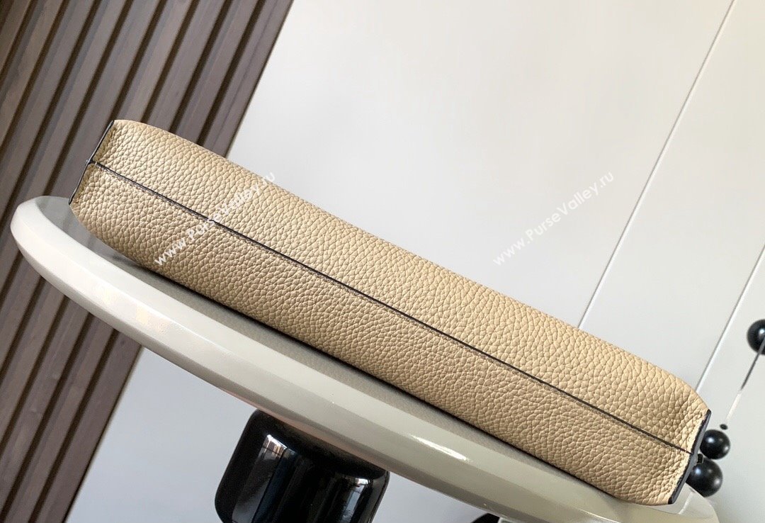 Loewe T Pouch Bag in grained calfskin Beige 2024 (xinyidai-24020240)