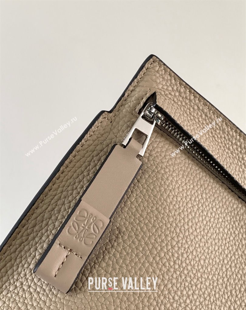 Loewe T Pouch Bag in grained calfskin Beige 2024 (xinyidai-24020240)