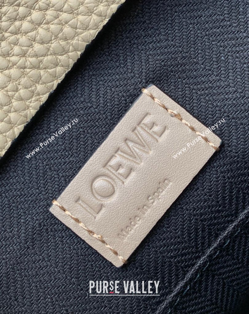 Loewe T Pouch Bag in grained calfskin Beige 2024 (xinyidai-24020240)