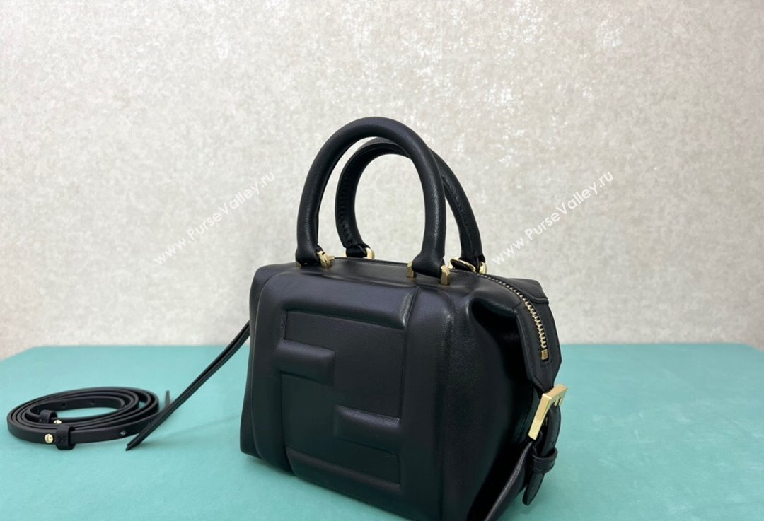 Fendi FF Cube Mini Bag in nappa-leather Black 2024 (xinyidai-24020253)
