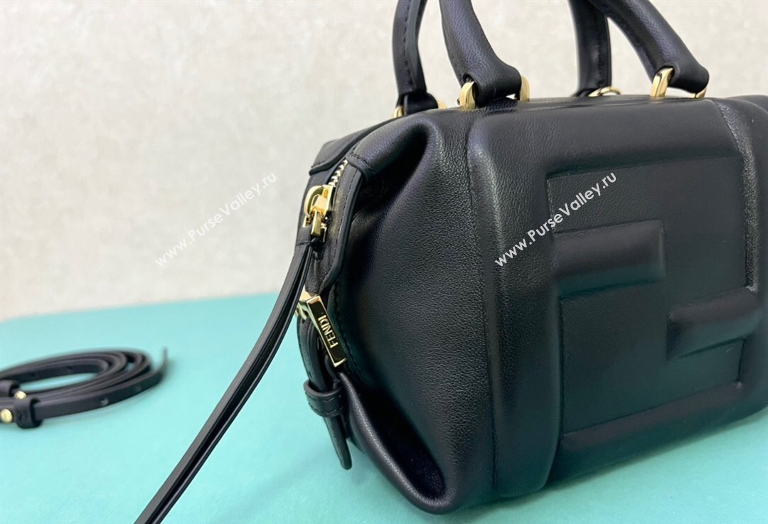 Fendi FF Cube Mini Bag in nappa-leather Black 2024 (xinyidai-24020253)
