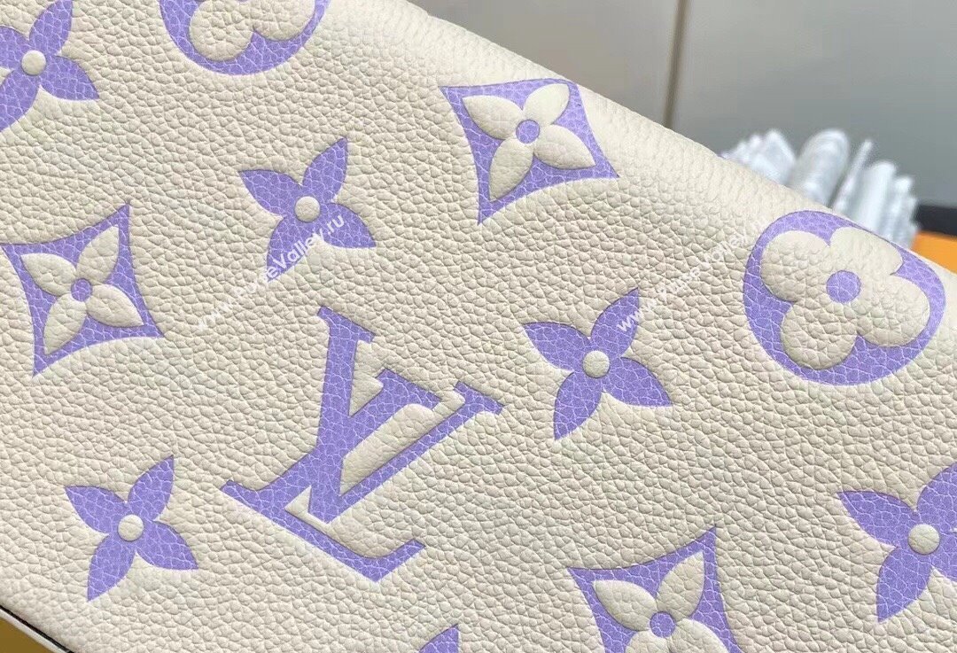 Louis Vuitton Monogram Empreinte Felicie Pochette Bag M83025 White/Purple 2024 (kiki-24021815)