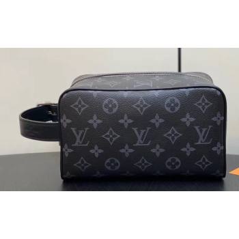 Louis Vuitton Monogram Eclipse canvas Locker Dopp Kit Bag M83113 2024 (kiki-24021820)