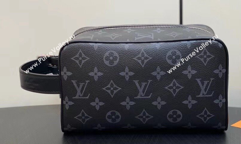 Louis Vuitton Monogram Eclipse canvas Locker Dopp Kit Bag M83113 2024 (kiki-24021820)