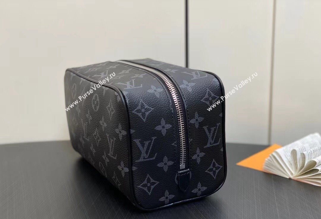 Louis Vuitton Monogram Eclipse canvas Locker Dopp Kit Bag M83113 2024 (kiki-24021820)