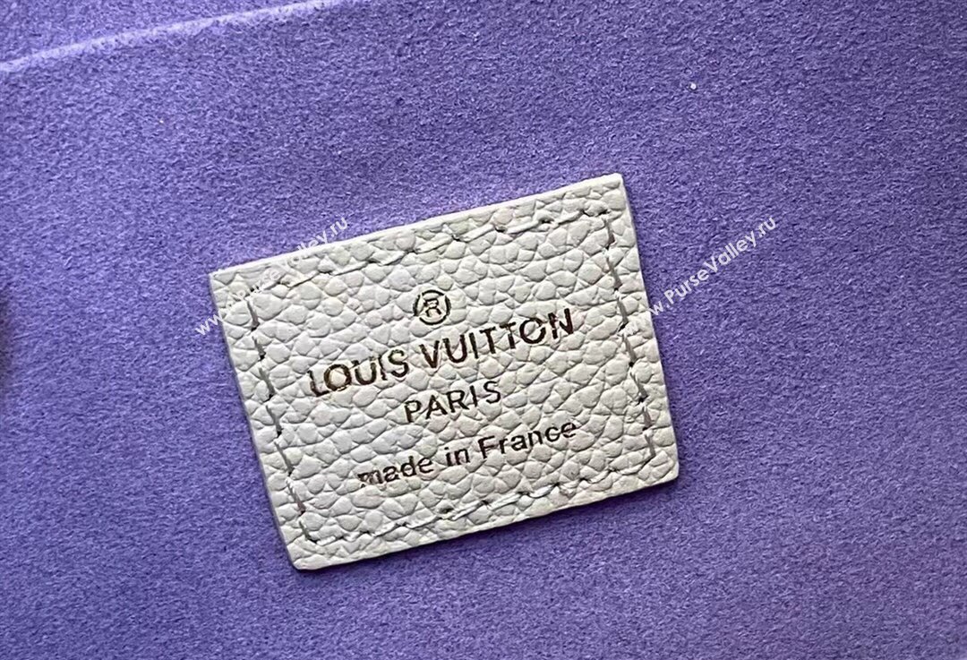 Louis Vuitton Monogram Empreinte Felicie Pochette Bag M83025 White/Purple 2024 (kiki-24021815)