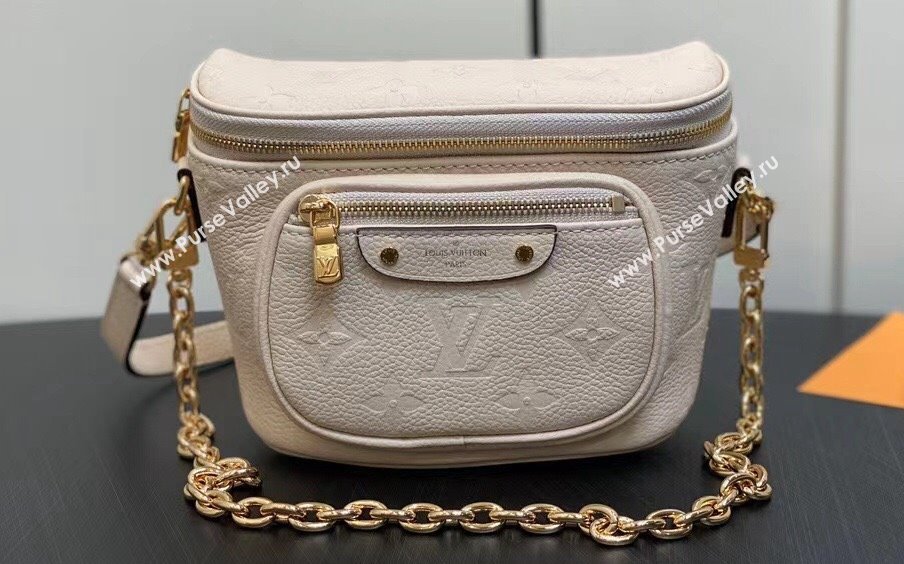 Louis Vuitton Monogram Empreinte Mini Bumbag M83275 Cream 2024 (kiki-24021822)