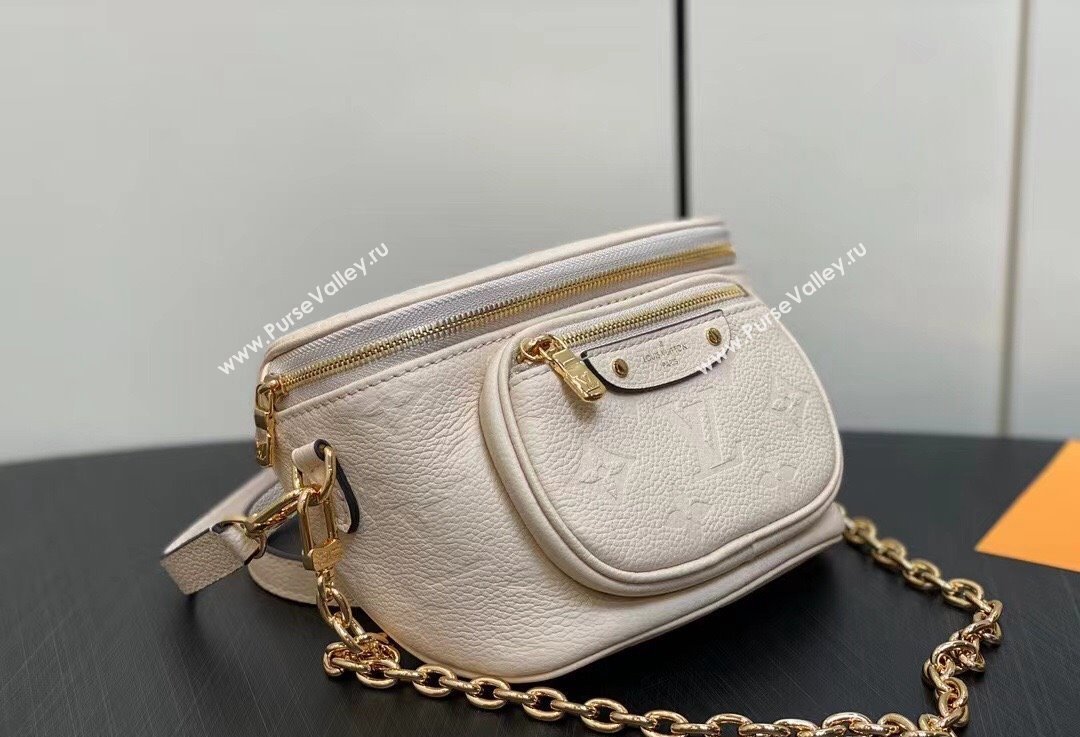 Louis Vuitton Monogram Empreinte Mini Bumbag M83275 Cream 2024 (kiki-24021822)