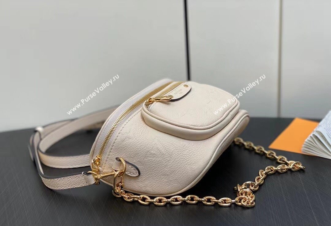 Louis Vuitton Monogram Empreinte Mini Bumbag M83275 Cream 2024 (kiki-24021822)