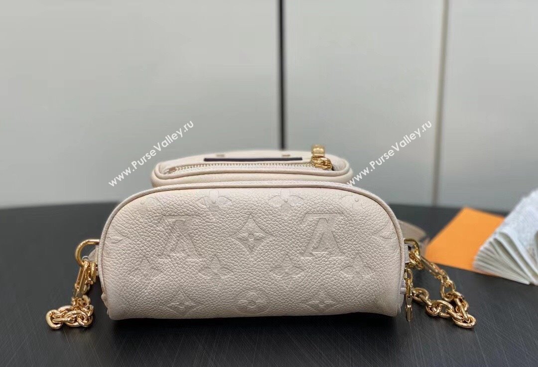 Louis Vuitton Monogram Empreinte Mini Bumbag M83275 Cream 2024 (kiki-24021822)