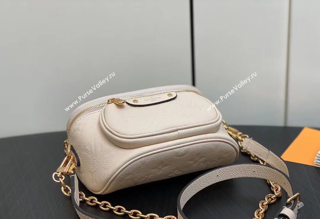 Louis Vuitton Monogram Empreinte Mini Bumbag M83275 Cream 2024 (kiki-24021822)