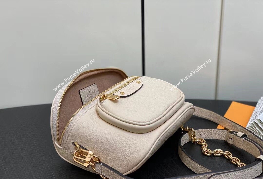 Louis Vuitton Monogram Empreinte Mini Bumbag M83275 Cream 2024 (kiki-24021822)