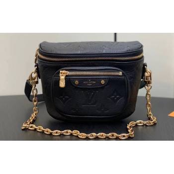 Louis Vuitton Monogram Empreinte Mini Bumbag M46917 Black 2024 (kiki-24021821)