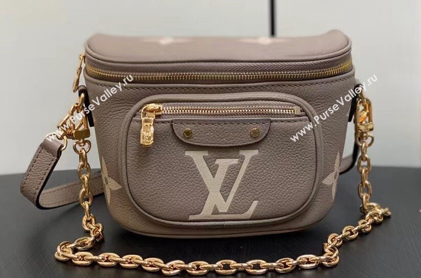 Louis Vuitton Monogram Empreinte Mini Bumbag M83219 Tourterelle Beige / Cream 2024 (kiki-24021823)